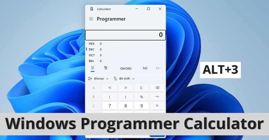 windows programmer calculator