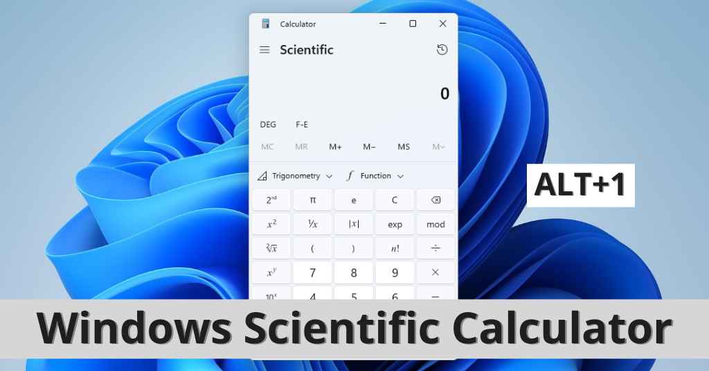 windows scientific calculator